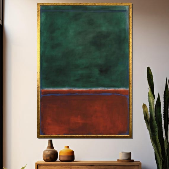 Mark Rothkos Untitled Green And Red Deep And Bold Abstract Painting Ideal Gift For Modern Art Enthusiasts