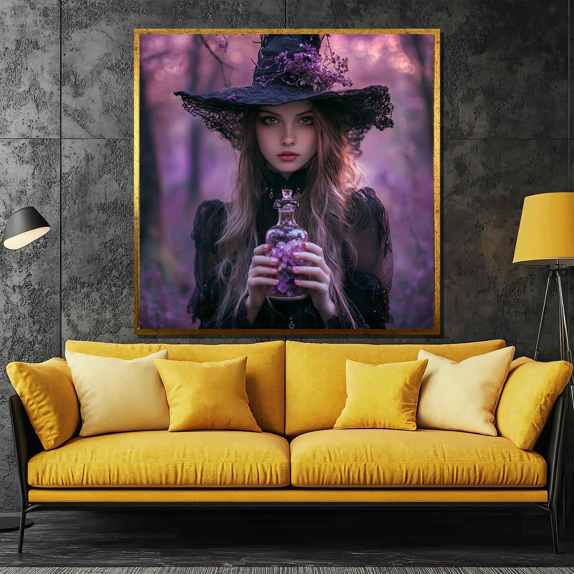 Mystical Witch Painting Enchanting Artwork For Unique Gift Ideas