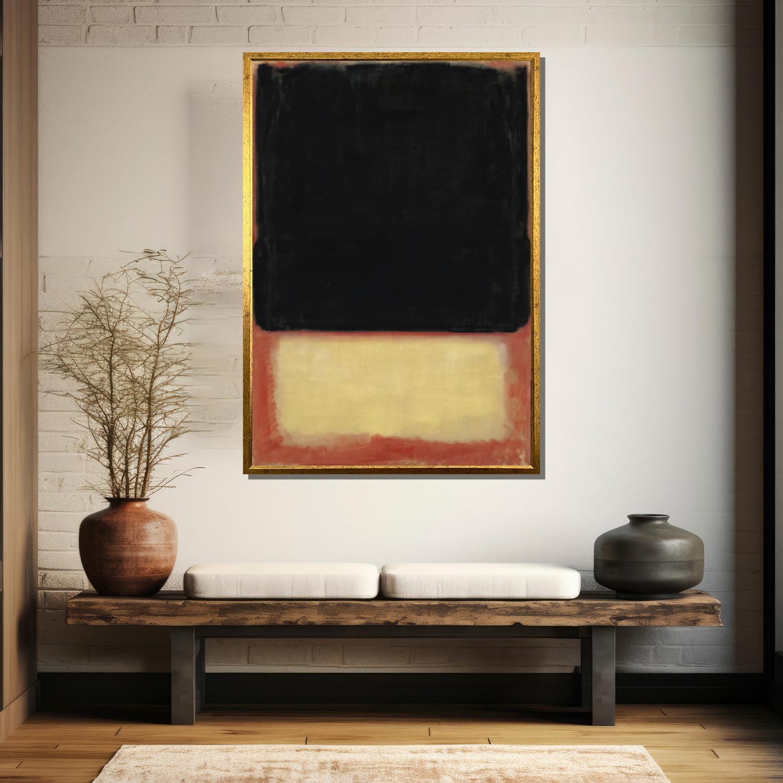 Mark Rothkos Timeless Black And Ochre Painting A Bold And Thoughtful Contemporary Art Gift For Modern Spaces - Image 5