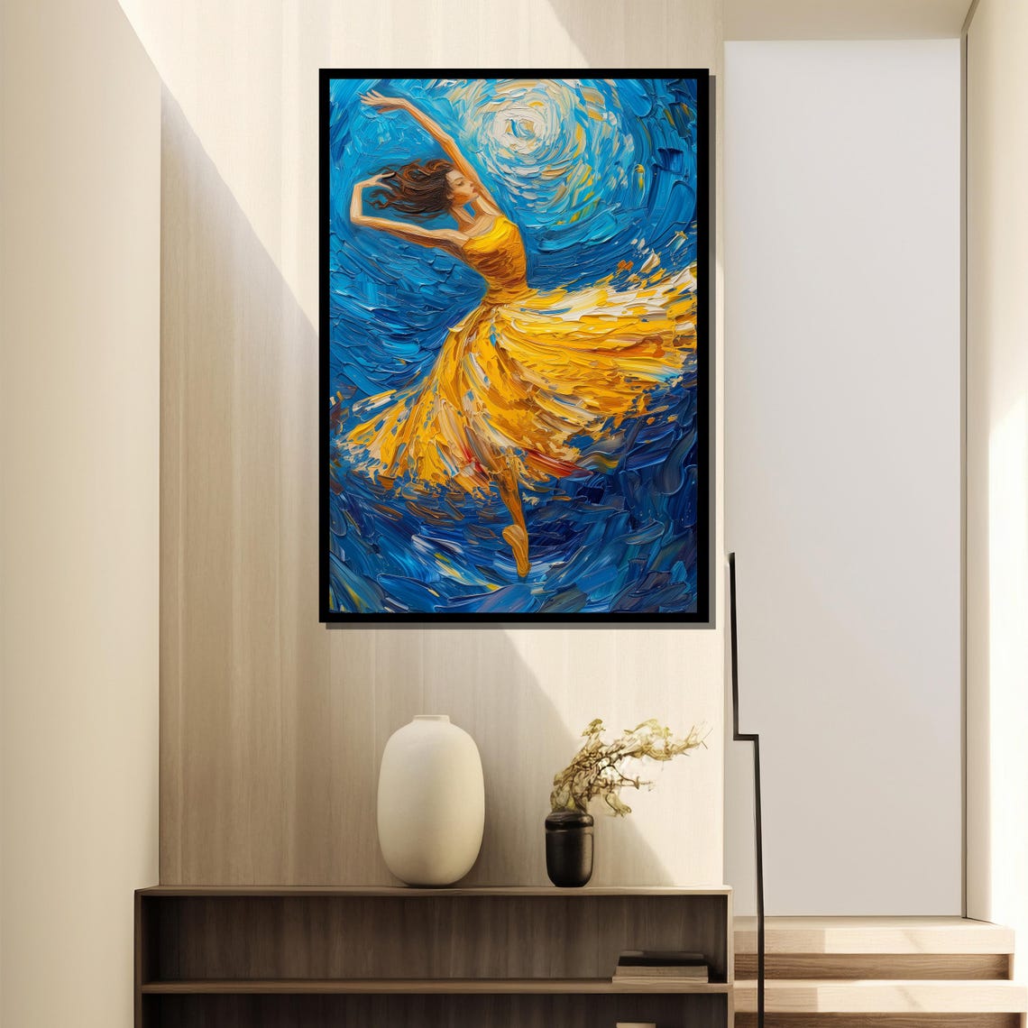 Van Gogh Inspired Ballerina Painting An Oil Art Masterpiece Capturing The Power Of Motion And Graceful Twirl - Image 4