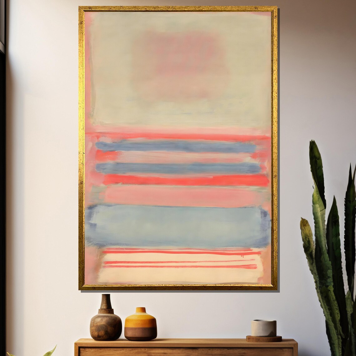 Rothko-Inspired Soft Hues Abstract Art Print, Minimalist