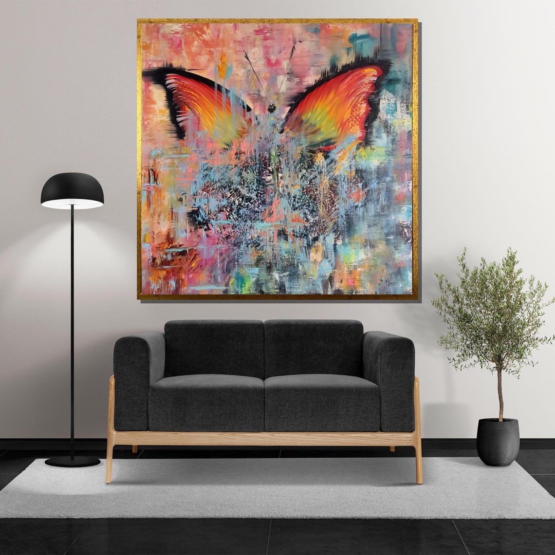 Abstract Butterfly Painting Vivid And Colorful Artistic Expression Of Natures Beauty Ideal Gift For Art Lovers And Home Decor - Image 5