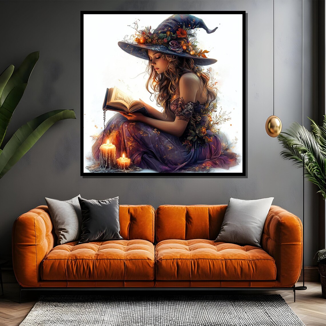 Fairy Witch Painting, Enchanting Fantasy Art Print - Image 4