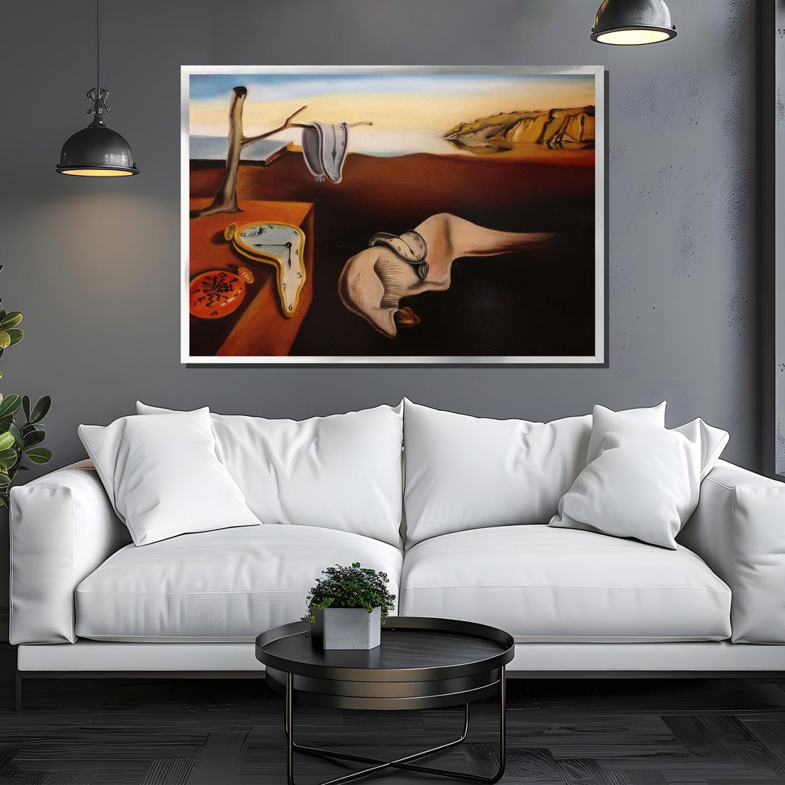 Surreal Melting Clocks Dreamlike Landscape Classic Art Poster - Image 3