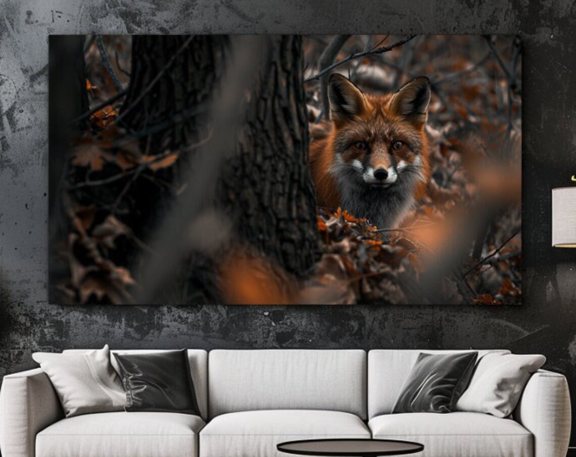 Fox In The Wood Animal Print, Nature Wall Art