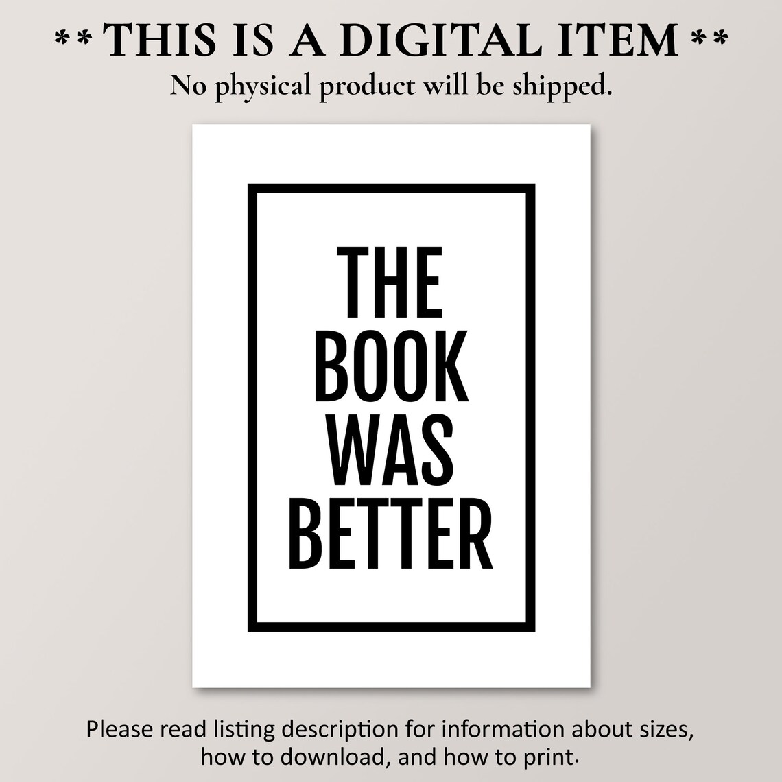 The Book Was Better Book Nerd Wall Art Print - Image 2