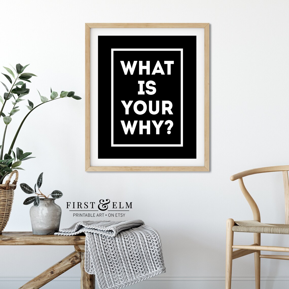 What Is Your Why Goal Inspiration Quote Poster - Image 2