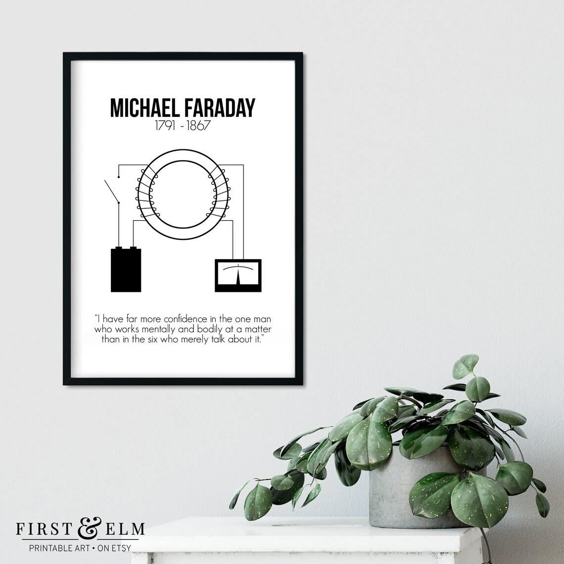 Michael Faraday Science Art Print, Famous Scientist - Image 2