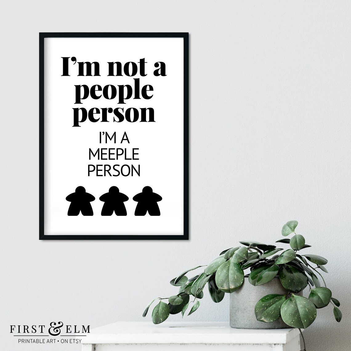I Am a Meeple Person Home Board Game Night Funny Quote Poster - Image 3