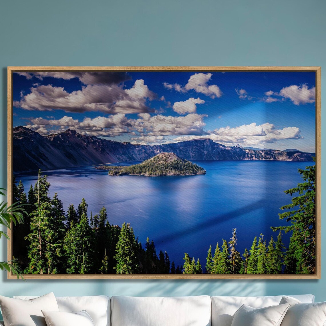 Crater Lake Panoramic Art Print, Oregon Landscape