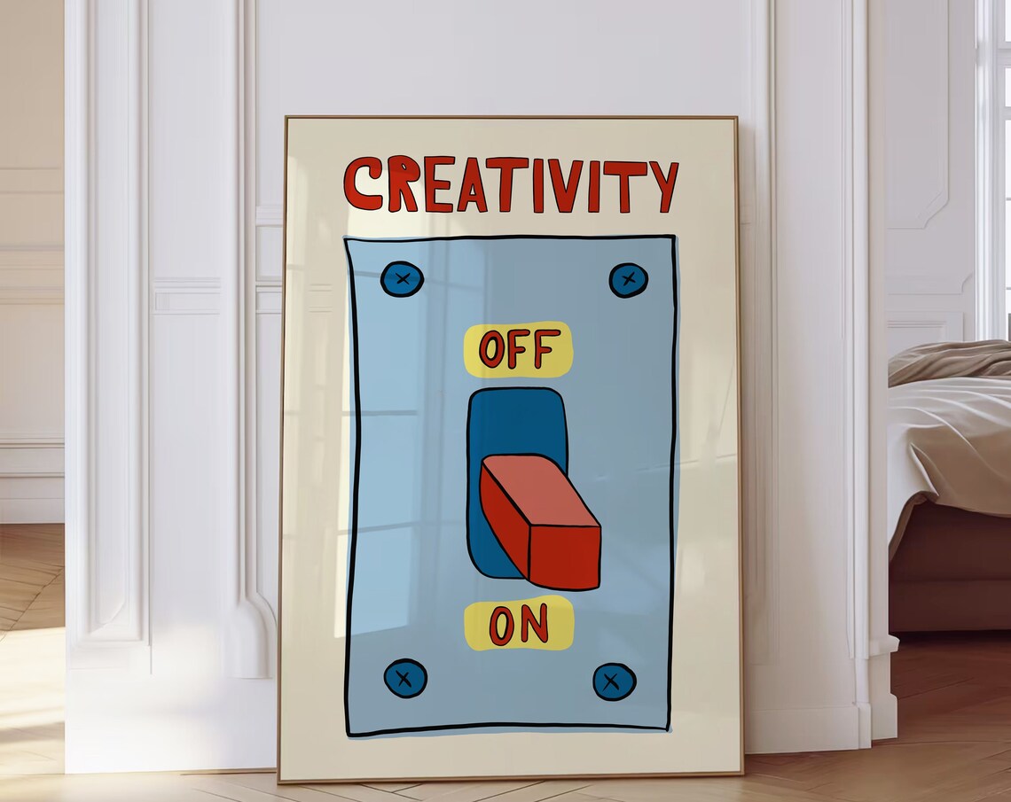 Creative Mode Retro Wall Art Print, Colorful Decor