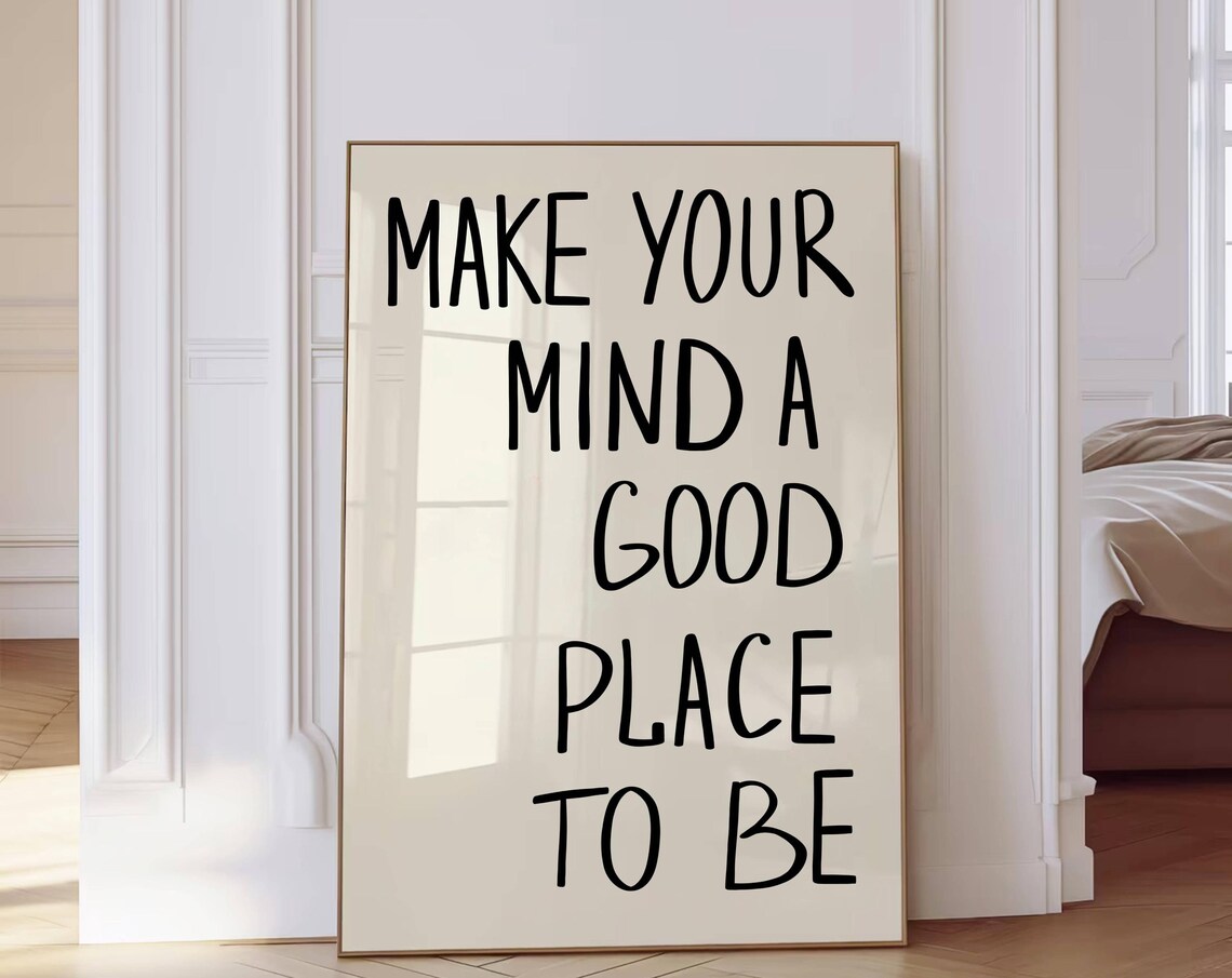 Minimalist Positive Quote Art Print, College Bedroom Decor