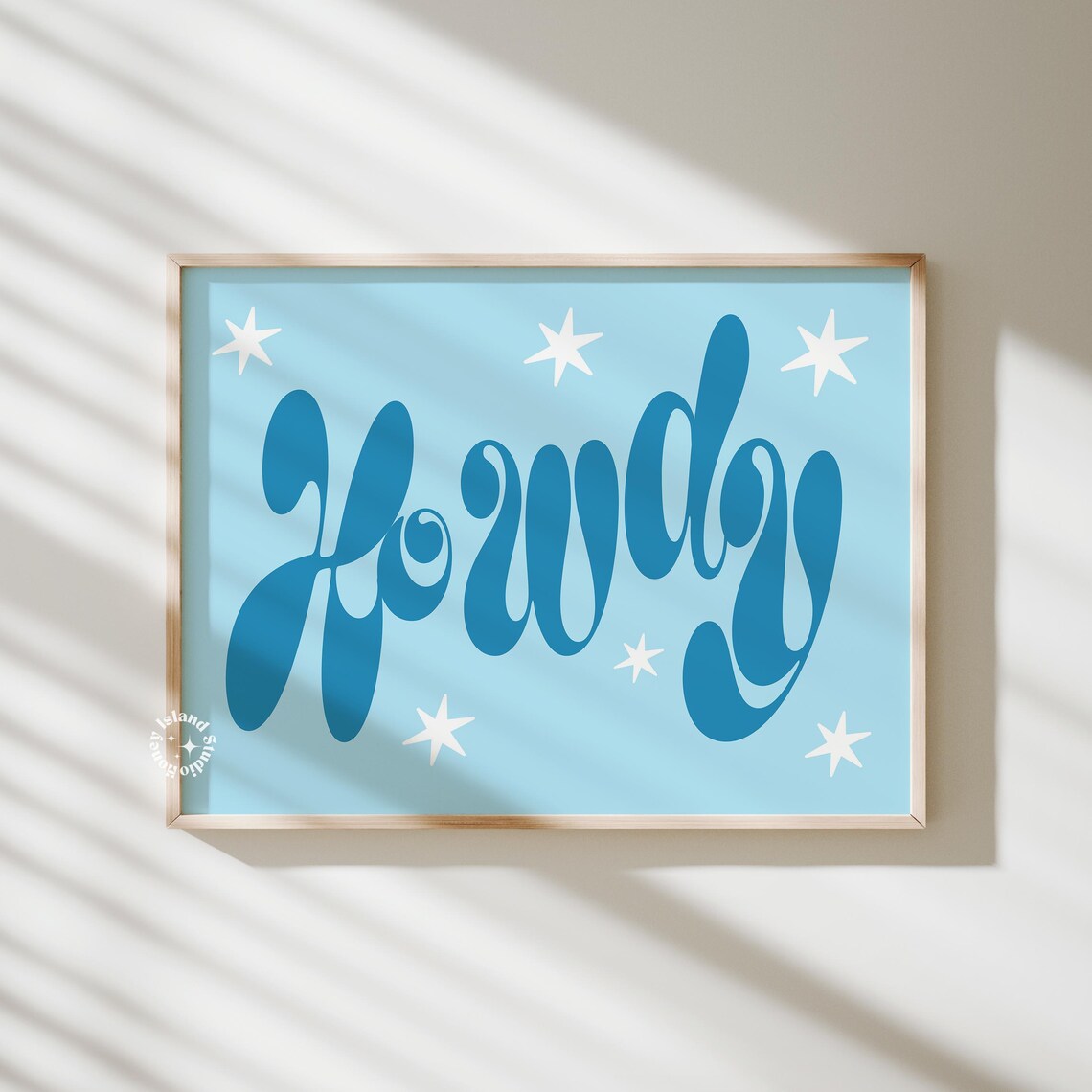 Howdy Coastal Cowgirl Typography Art Print