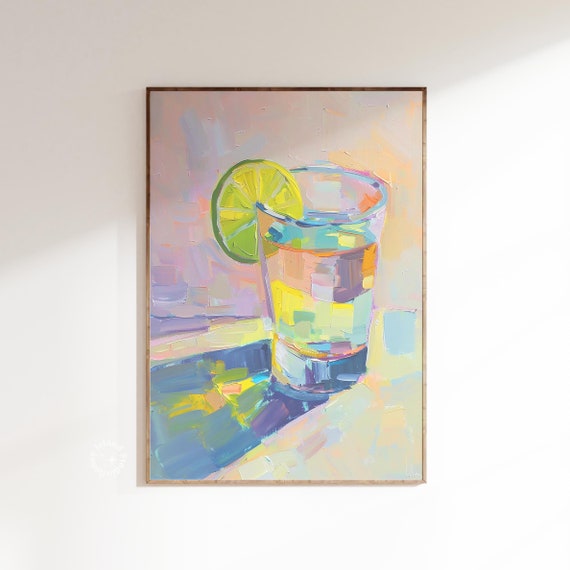 Tequila Vintage Cocktail Poster, Bar Cart Art Print