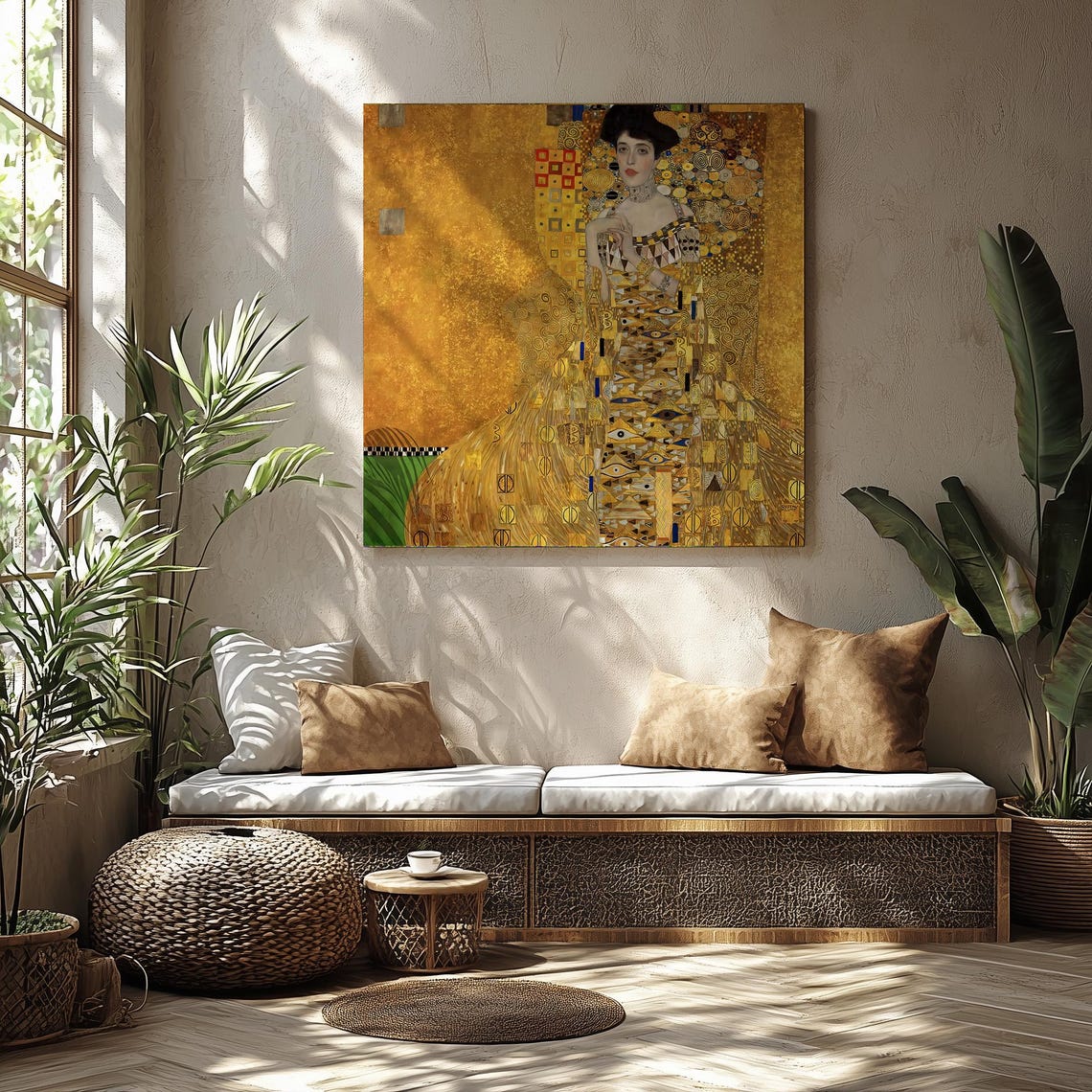 Klimt Adele Art Nouveau Vintage Painting Gustav Klimt Print Extra Large Wall Art - Image 2