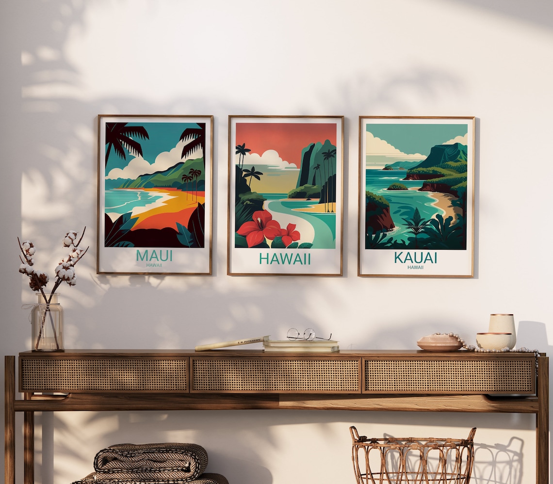 Kauai Vintage Travel Poster, Hawaii Art Print - Image 2