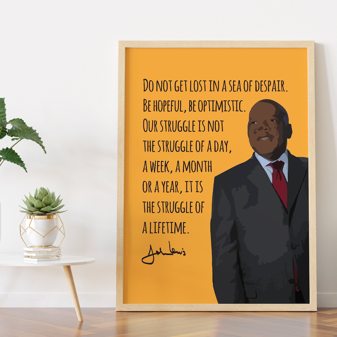 John Lewis Be Hopeful Quote Poster, Selma Black History