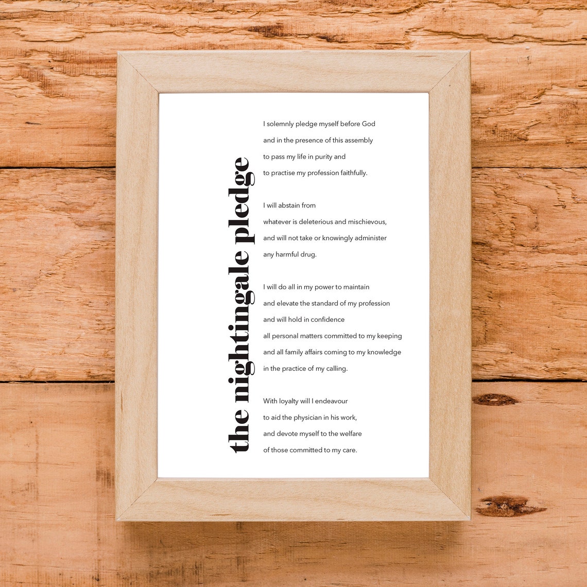 Florence Nightingale The Nightingale Pledge Nurse Oath Quote Poster - Image 2
