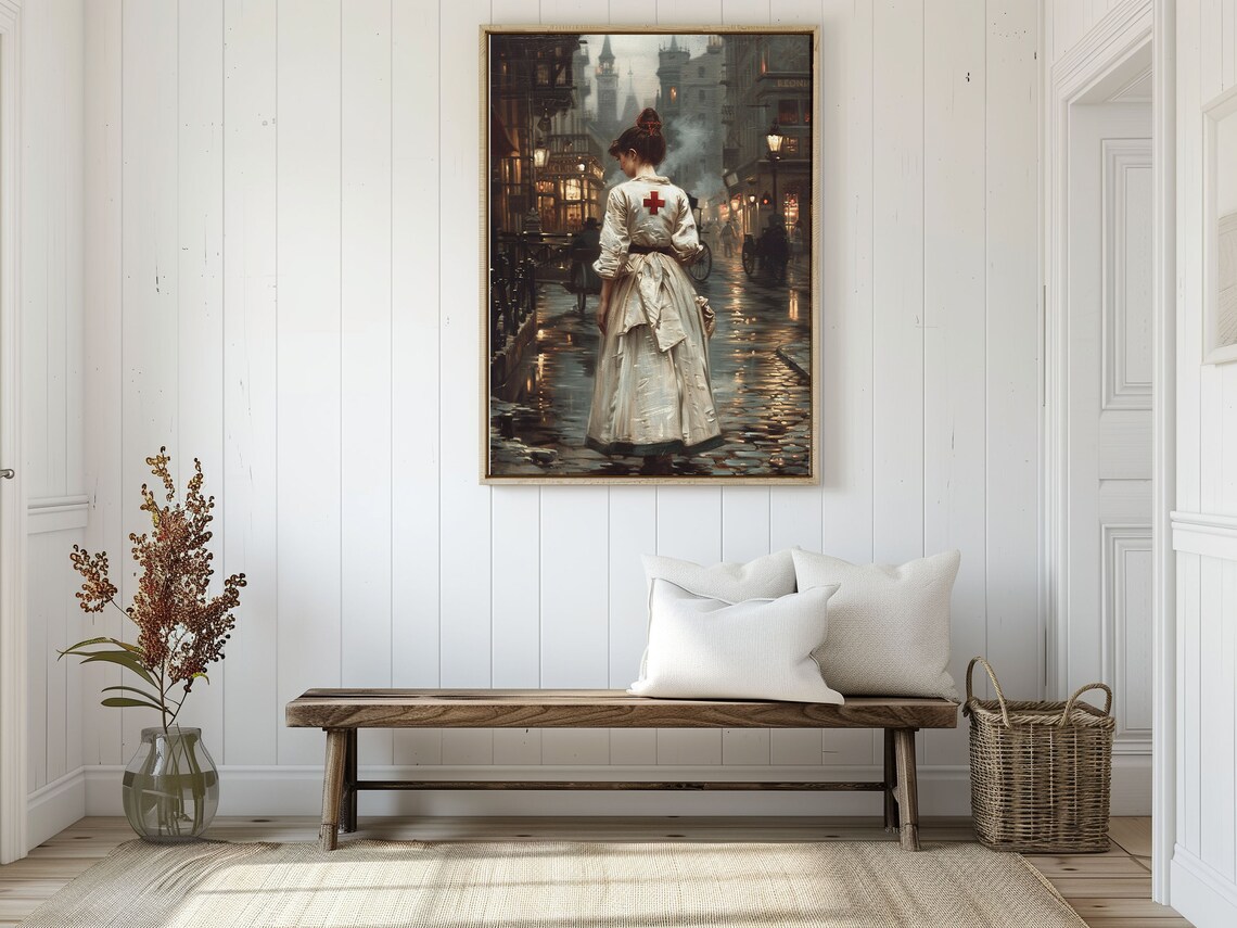 Dark Academia Traveling Woman Victorian Portrait Art Print - Image 3