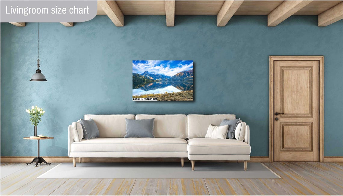 Twin Lakes Colorado Mirror Reflection of Snowy Peaks Fall Poster - Image 3