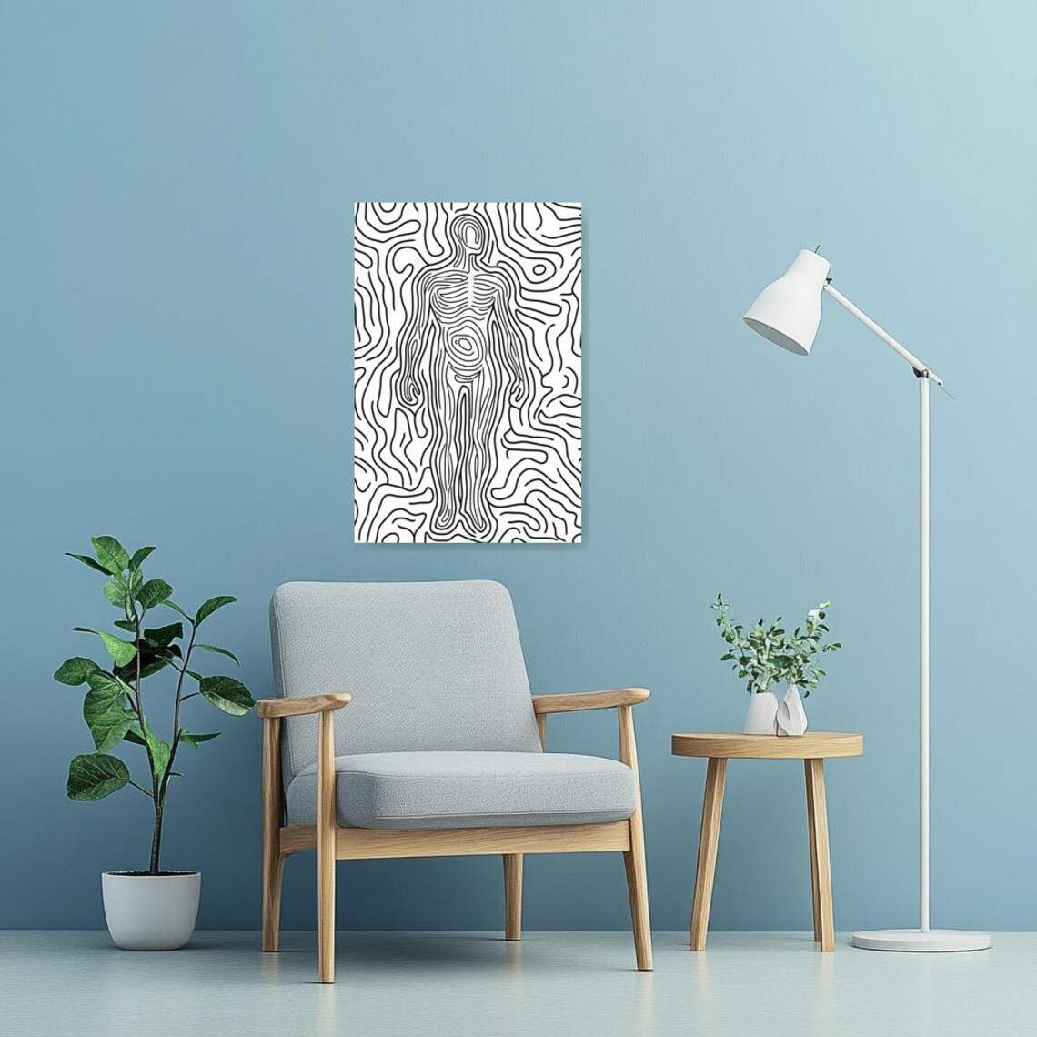 Basquiat-Inspired Black And White Abstract Art Print - Image 2