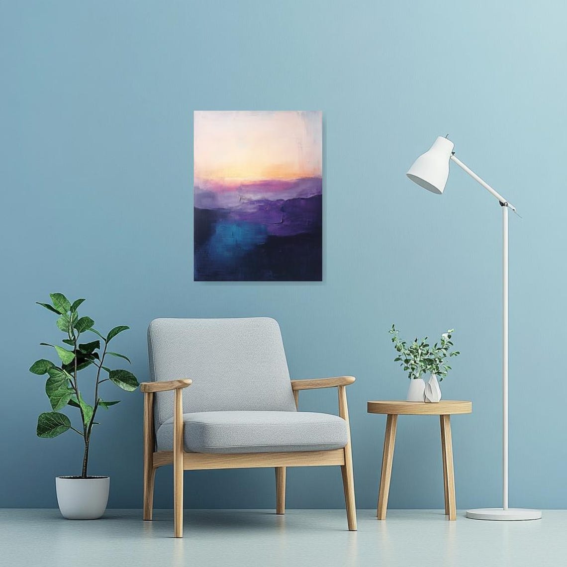 Abstract Purple Sunset Print Inspired By Mark Rothko For Elegant Wall Art And Home Decor - Image 3