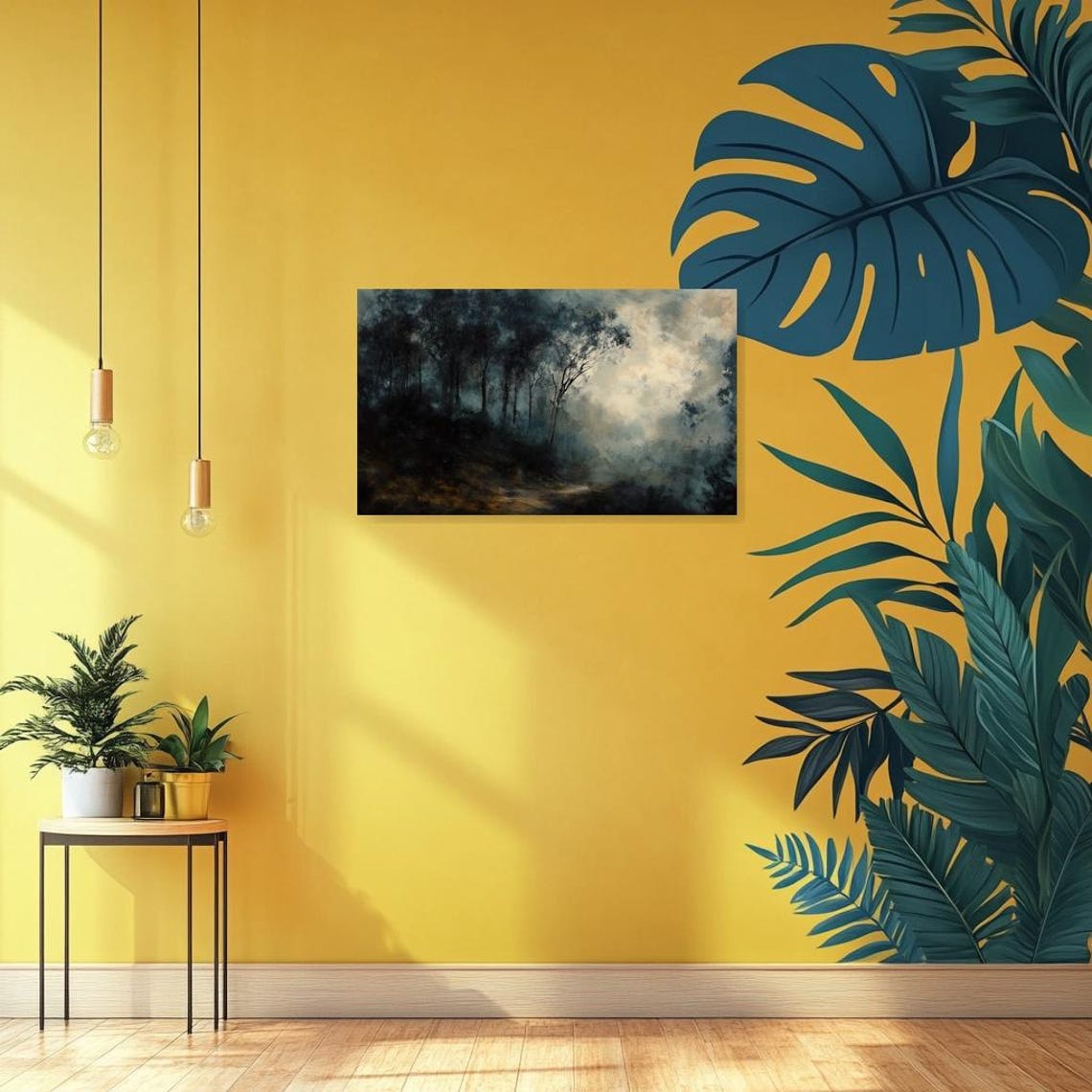 Mystical Forest Landscape Print In The Style Of Caspar David Friedrich For Home Decor And Wall Art - Image 2