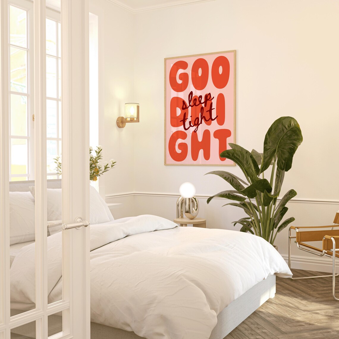 Goodnight Sleep Tight Typography Art Print - Image 5