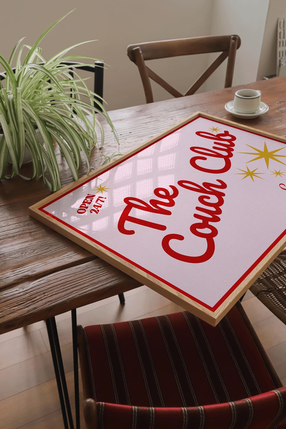Couch Club Retro Bedroom Art Print - Image 4