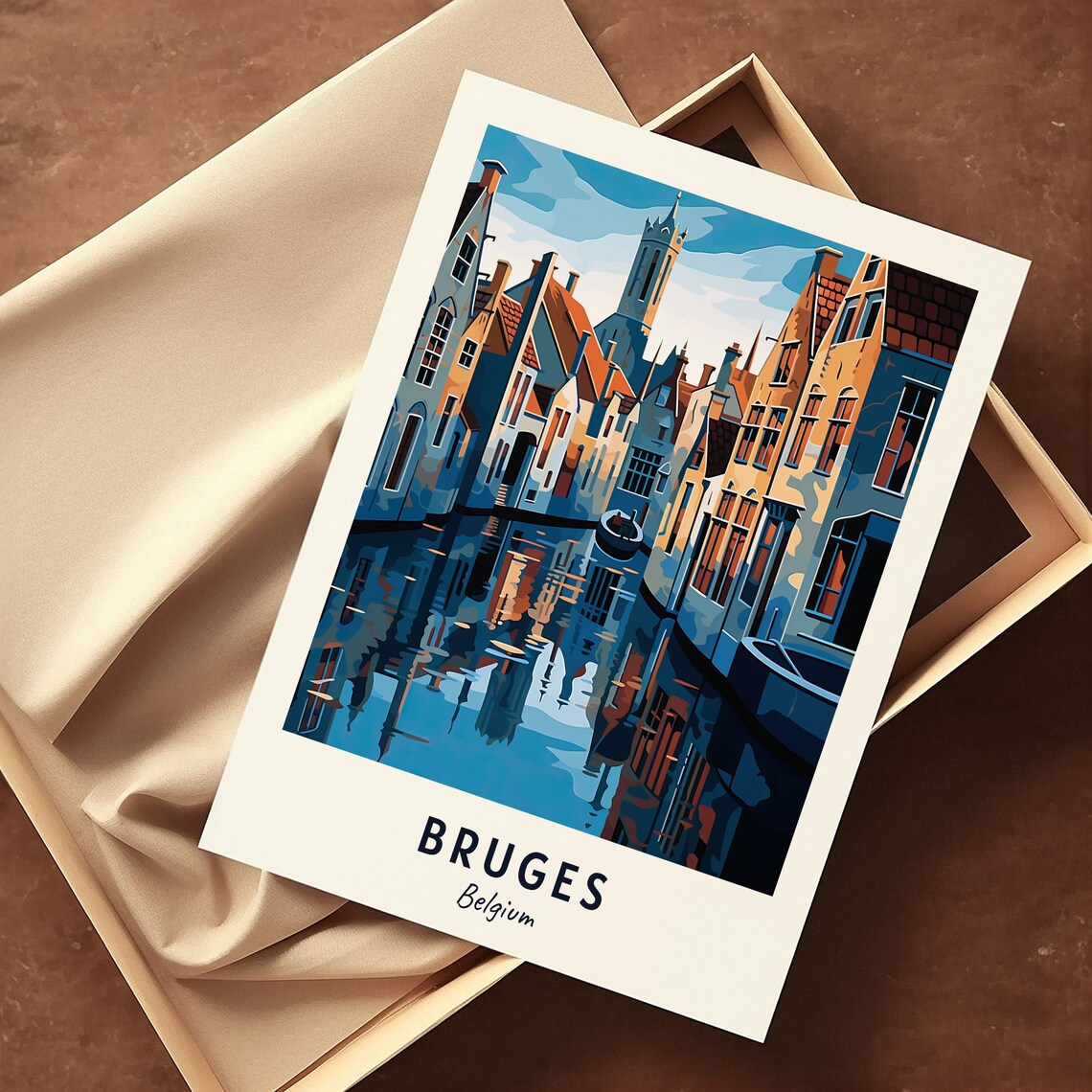 Historic Centre Of Bruges Travel Poster, Belgium - Image 3