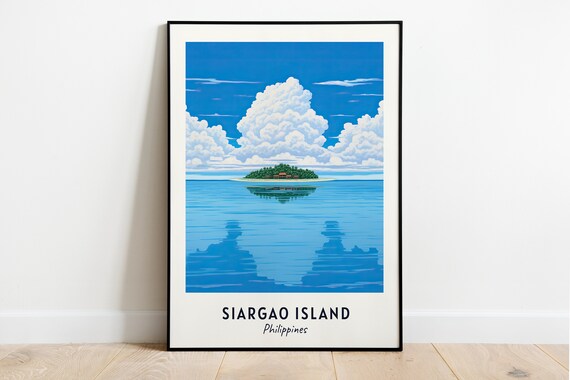 Siargao Island Philippines Tropical Island Ocean View Travel Poster