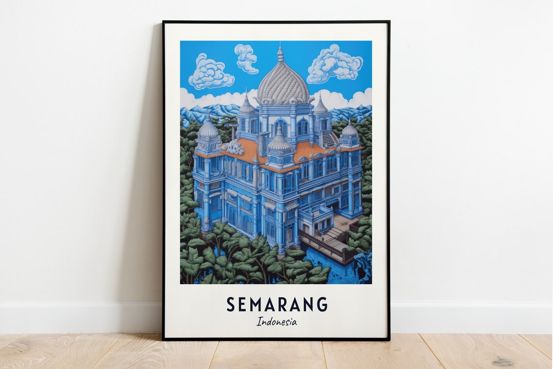Lawang Sewu Travel Print Wall Art Semarang Indonesia City Print Lawang Sewu Travel Gift Lawang Sewu Poster Wall Art