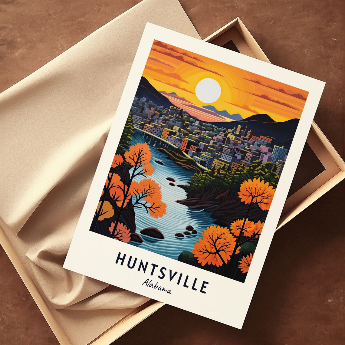 Huntsville City Print Huntsville Travel Poster Alabama Travel Gift Huntsville Alabama Poster Huntsville Gift - Image 3