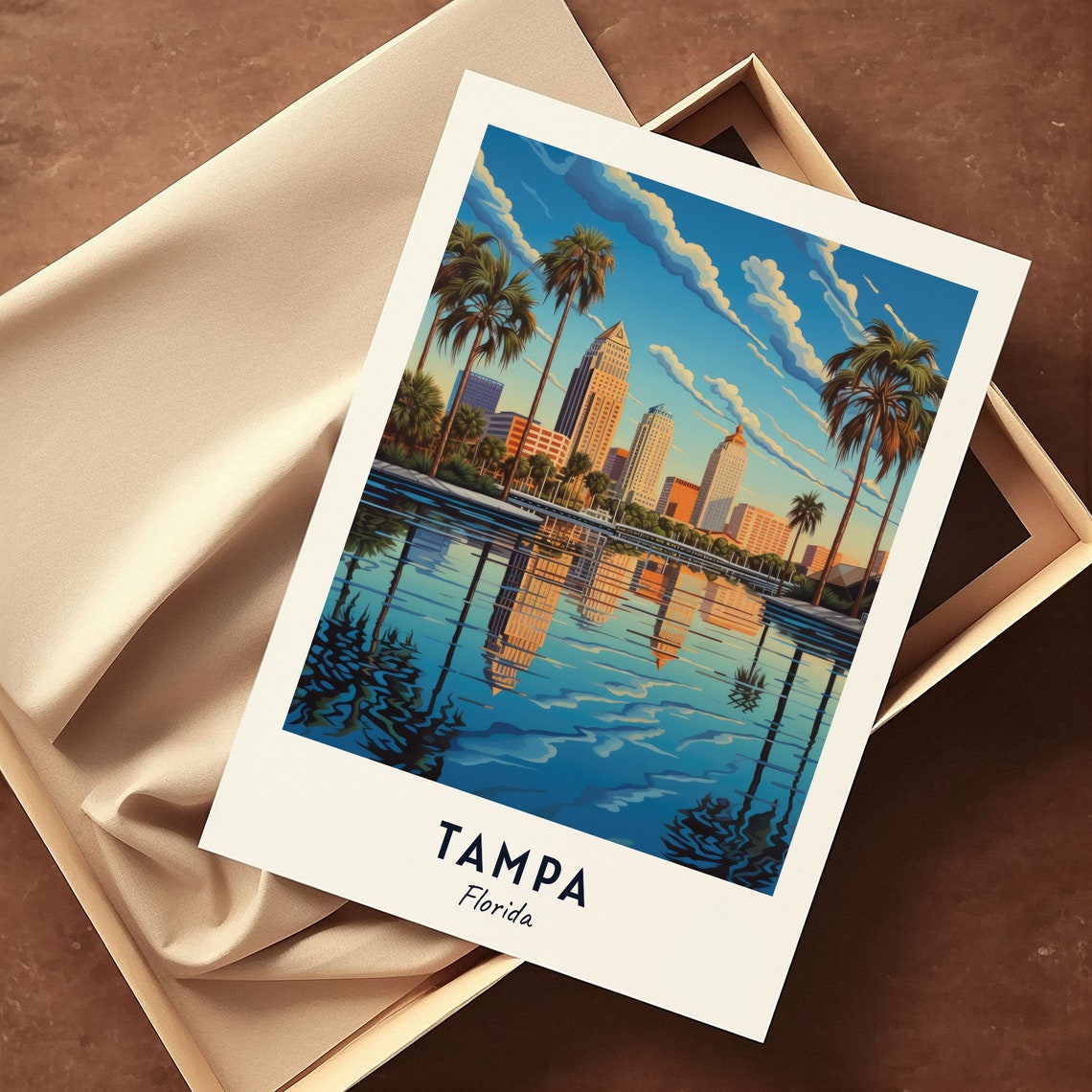 Tampa Florida Travel Poster, City Print - Image 3