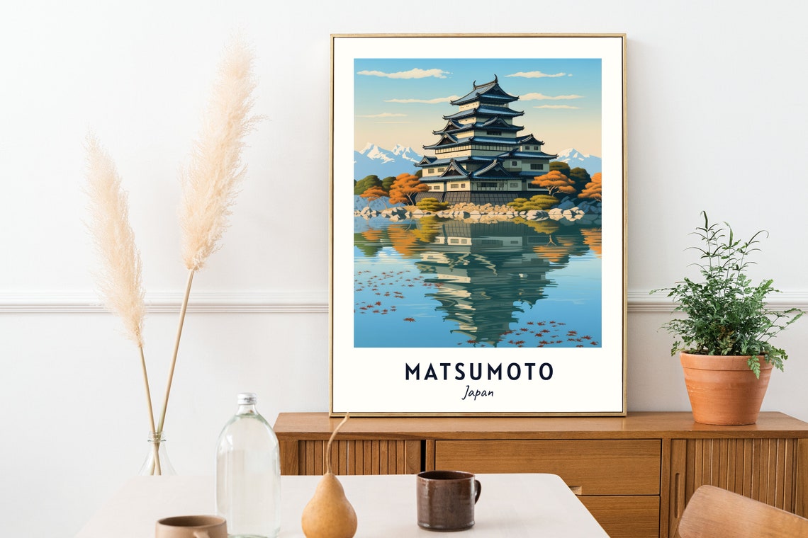 Matsumoto Castle Travel Print Wall Art Matsumoto Japan City Print Matsumoto Castle Travel Gift Matsumoto Castle Poster Travel Gift - Image 2