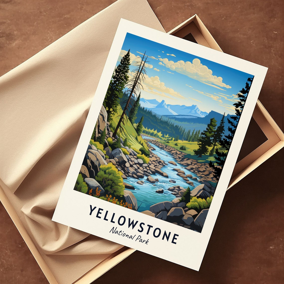 Yellowstone National Park Travel Print Wall Art Yellowstone National Park City Print Yellowstone National Park Travel Gift Wall Art - Image 3