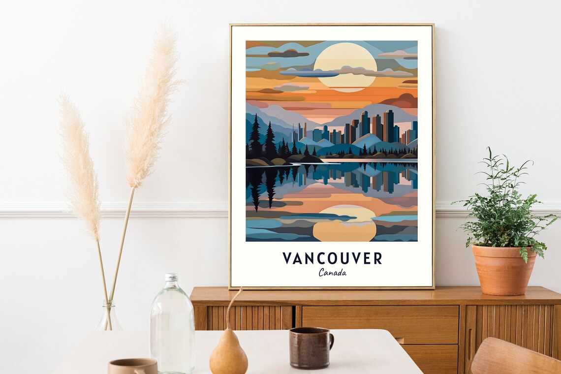 Vancouver Canada Travel Poster, City Wall Art - Image 2
