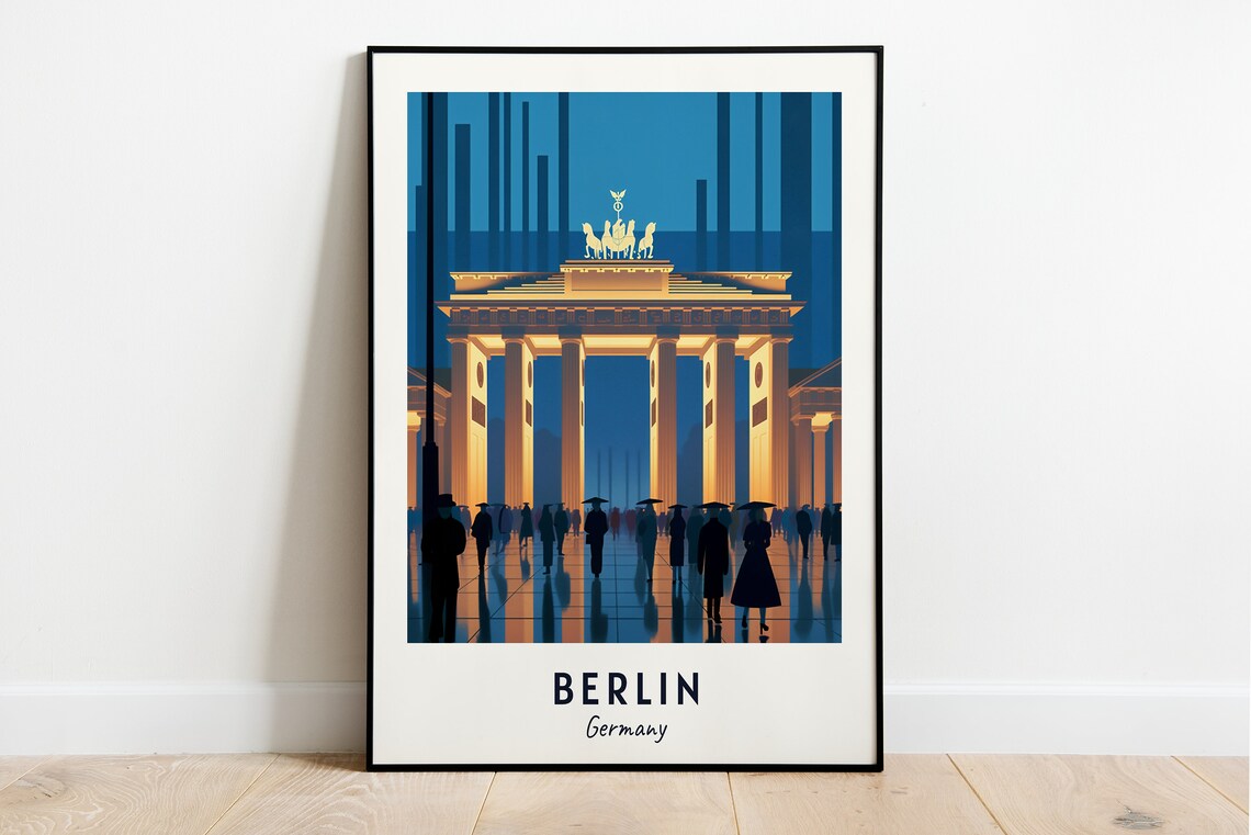 Berlin Travel Poster, Germany City Wall Art