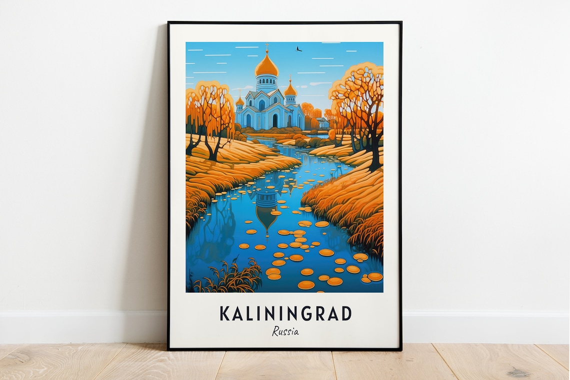 Amber Museum Travel Print Wall Art Kaliningrad Russia City Print Amber Museum Travel Gift Amber Museum Poster