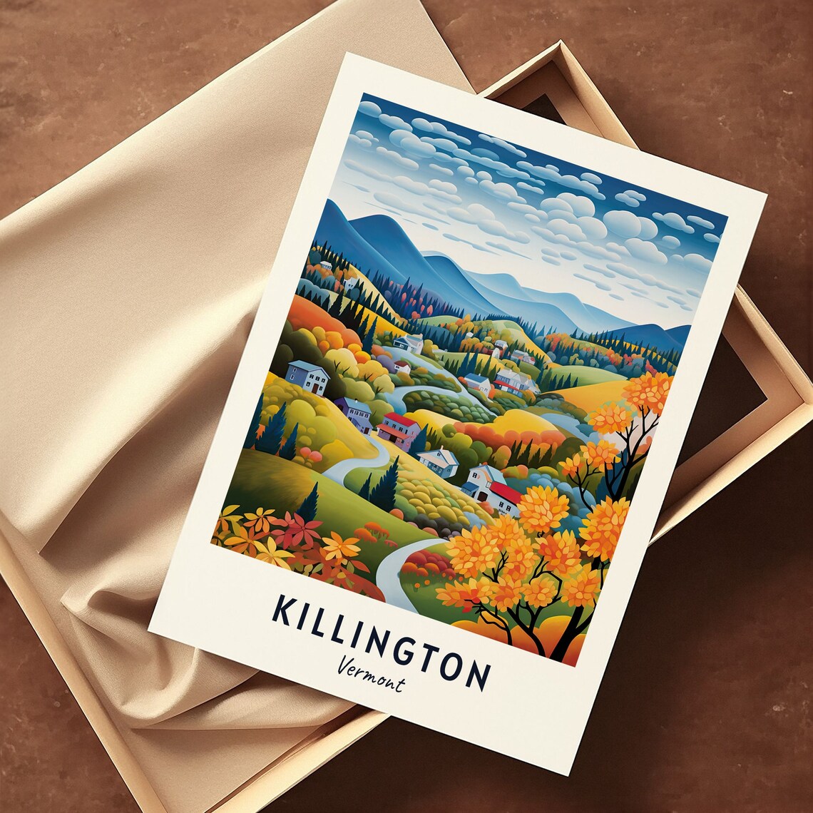 Killington Vermont Travel Poster, City Print - Image 3