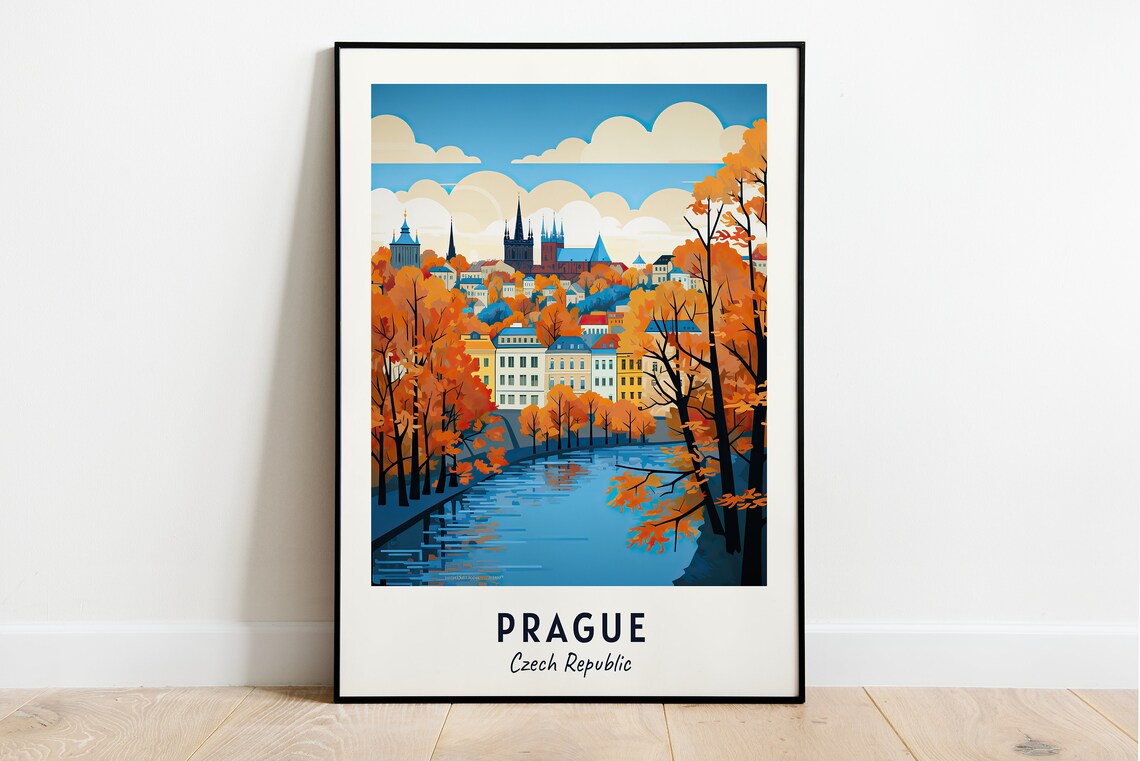 Prague Travel Print Wall Art Prague Czech Republic City Print Prague Travel Gift Prague City Poster Travel Gift