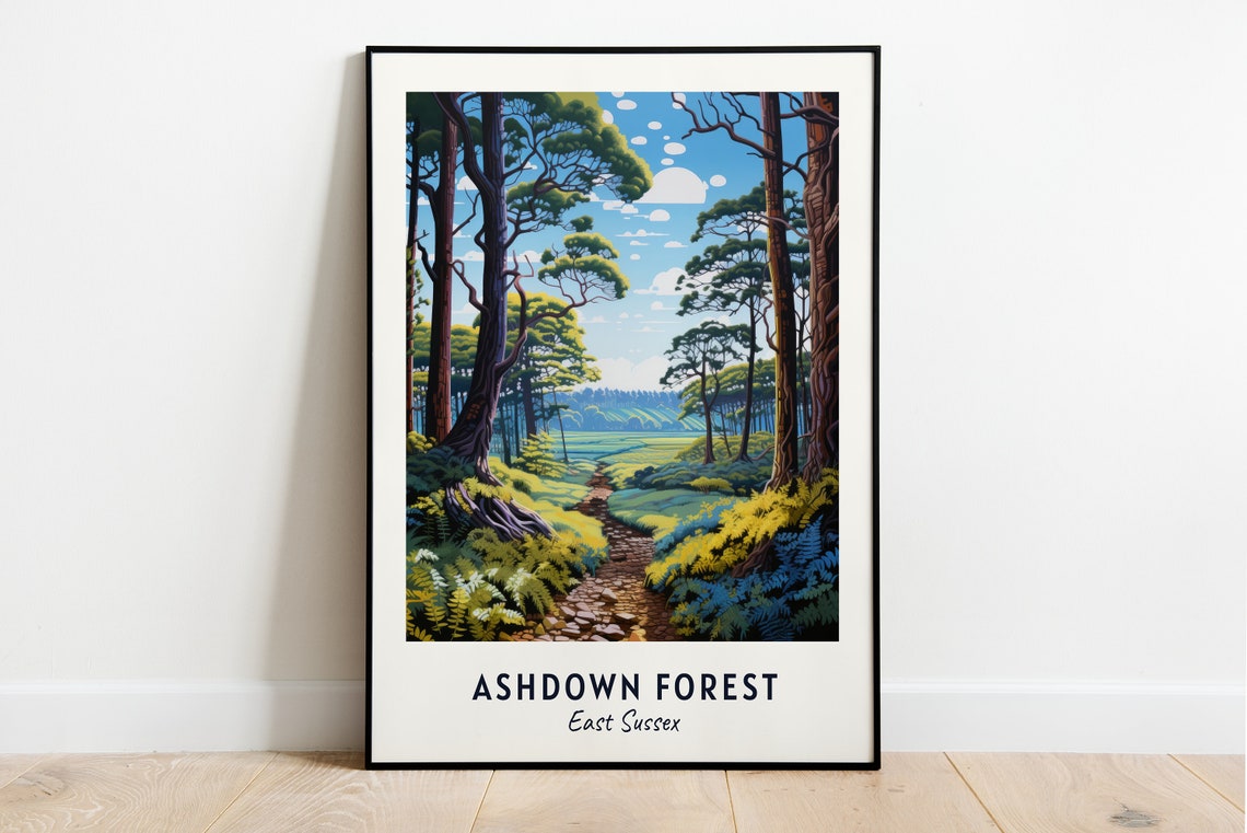 Ashdown Forest East Sussex Travel Print Wall Art Ashdown Forest East Sussex City Print Ashdown Forest East Sussex Travel Gift