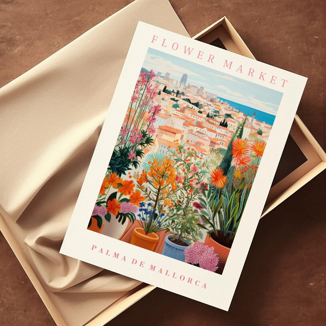 Palma De Mallorca Flower Market Travel Poster - Image 2
