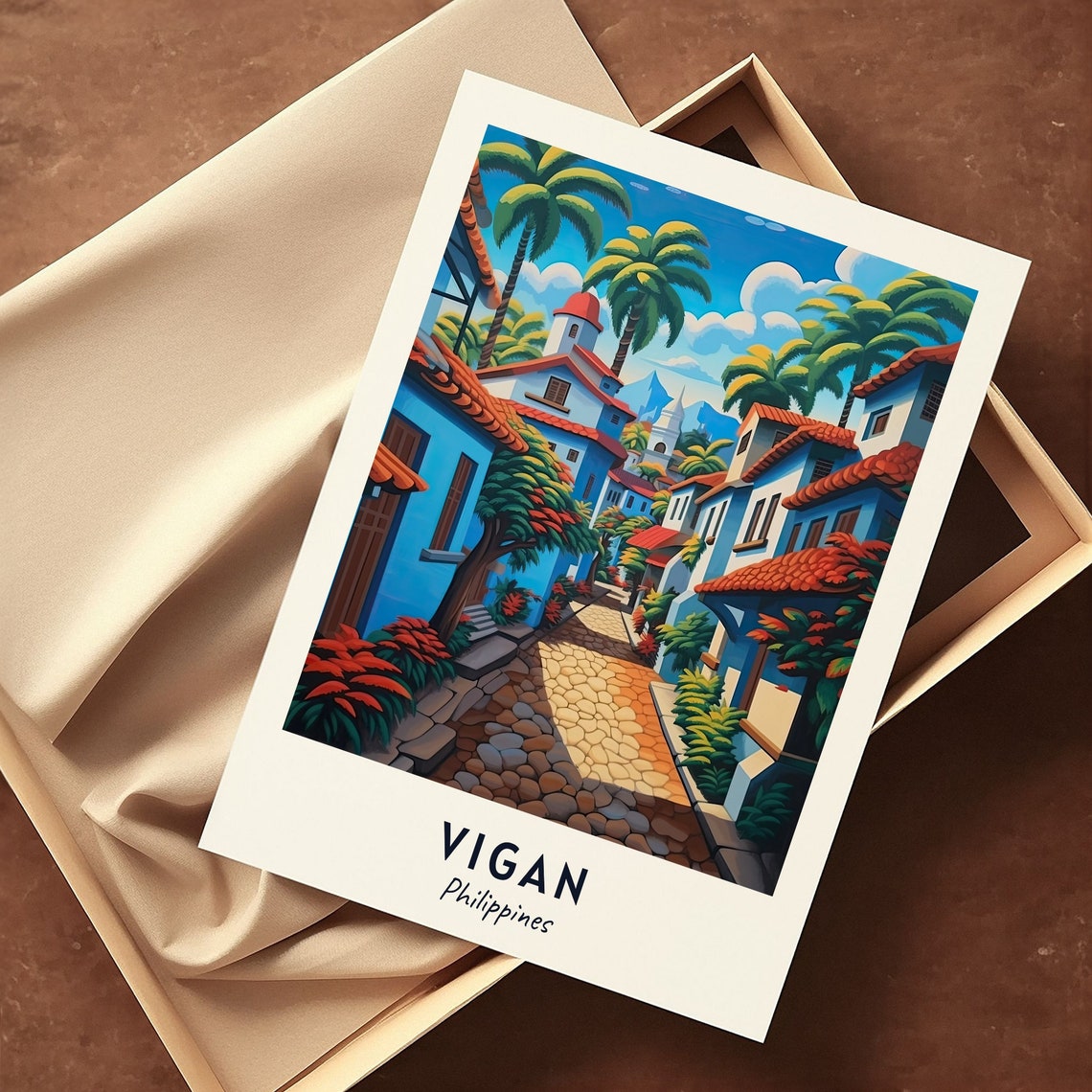 Calle Crisologo Travel Print Wall Art Vigan Philippines City Print Calle Crisologo Travel Gift Calle Crisologo Poster - Image 3
