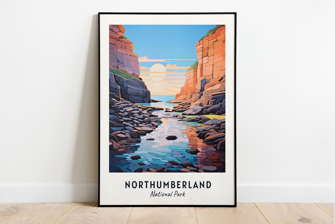 Northumberland National Park Travel Print Wall Art Northumberland National Park City Print Northumberland National Park Travel Gift
