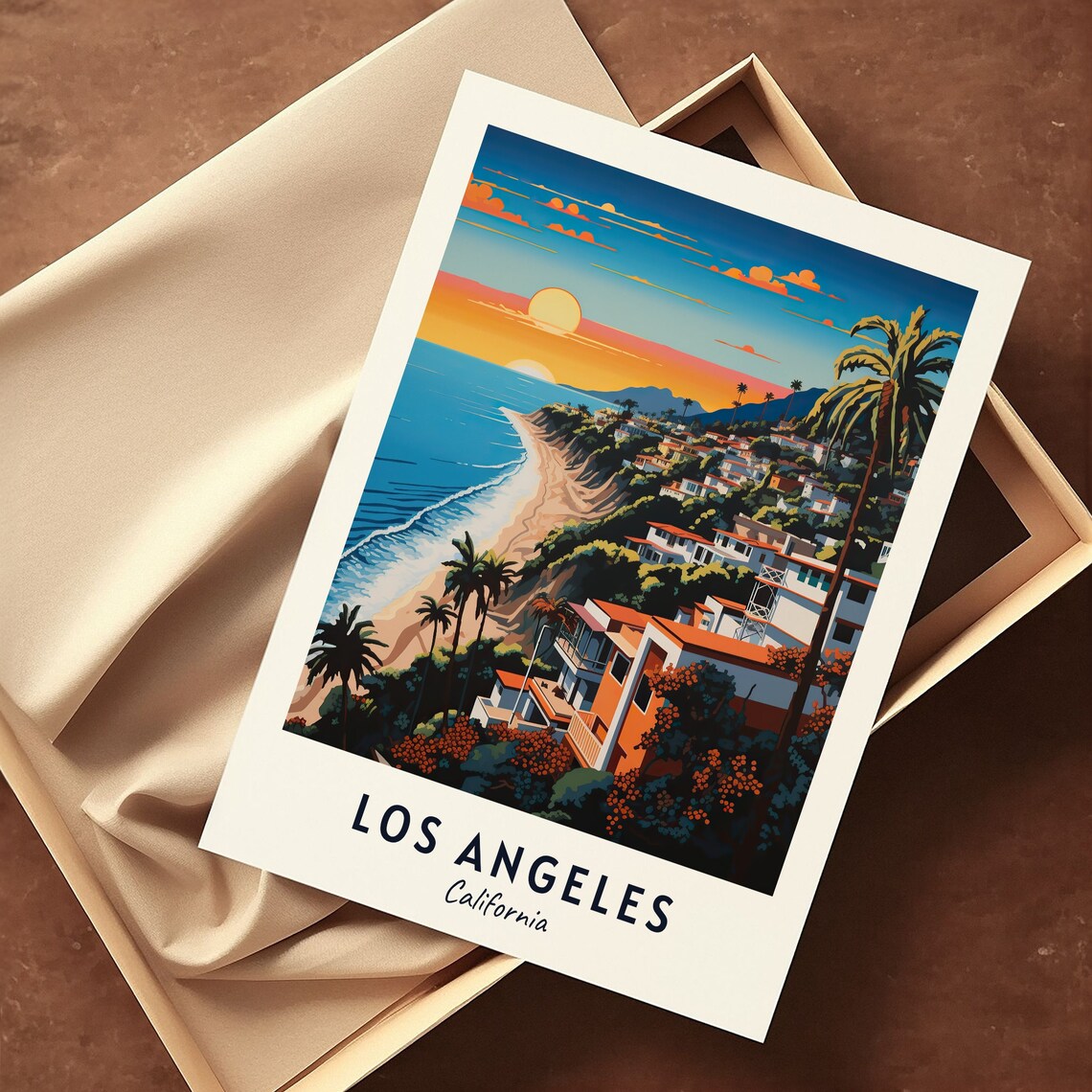 Los Angeles California Travel Poster, City Print - Image 3