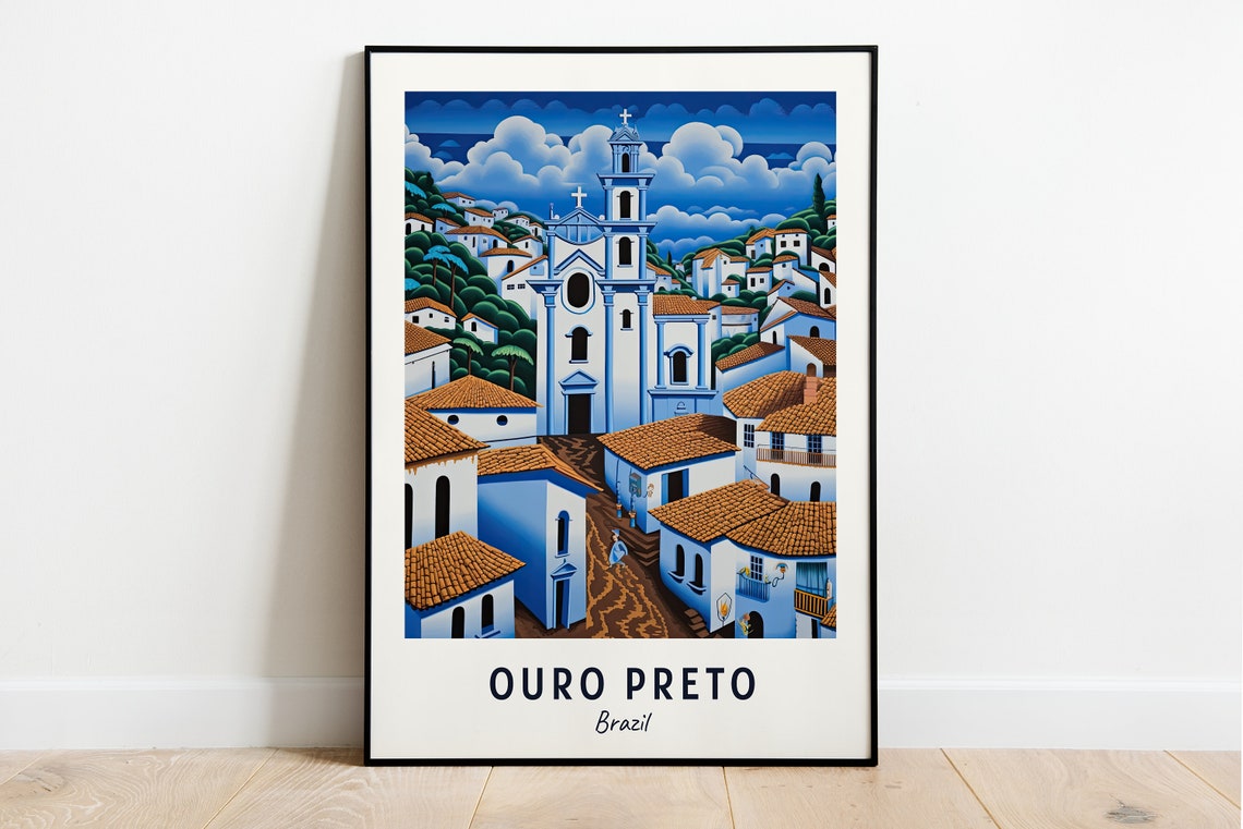 Historic Center Of Ouro Preto Travel Print Wall Art Ouro Preto Brazil City Print Historic Center Of Ouro Preto Travel Gift Travel Gift