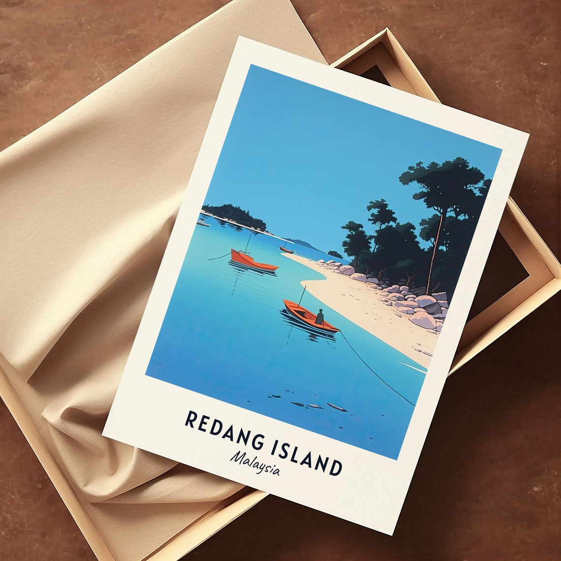 Redang Marine Park Travel Print Wall Art Redang Island Malaysia City Print Redang Marine Park Travel Gift Redang Marine Park Poster - Image 3