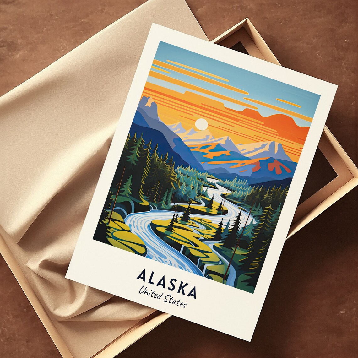 Alaska Travel Poster, United States City View - Image 3