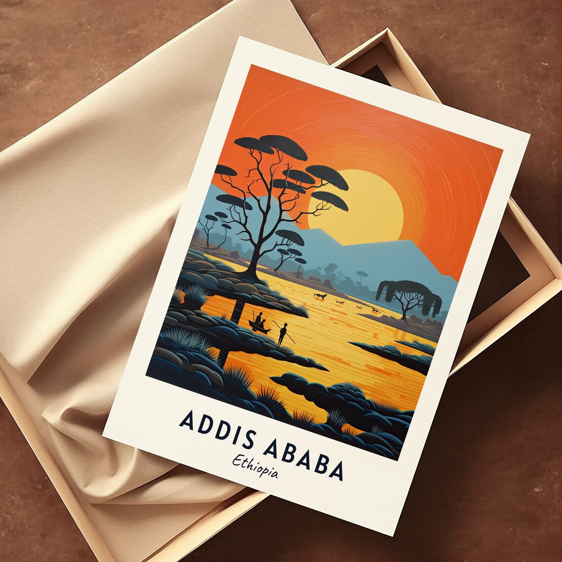 Addis Ababa Travel Poster, Ethiopia City Print - Image 3
